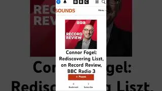 Thumbnail: Connor Fogel: Rediscovering Liszt on Record Review, BBC Radio 3, with Andrew McGregor