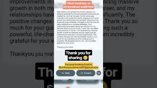 Thumbnail: Personalized subliminal clients feedback 👏🥰#successstory