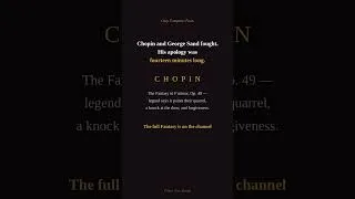 Thumbnail: Chopin Wrote A Fourteen Minute Apology To His Girlfriend #chopin #classicalmusic #shorts