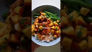 Thumbnail: Teriyaki Chicken with Ginger Peaches and Sesame Drench
