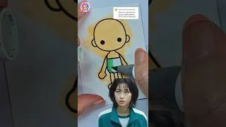 Thumbnail: Squid game Player 067 Tocaboca Drawing #squidgame #paperdiy #saebyeok