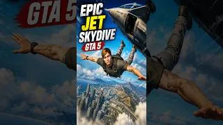 Thumbnail: Epic Jet Skydive in GTA 5! 😱🔥 Insane Free Fall #Shorts