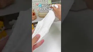 Thumbnail: 🍚DIY No Glue Rice Slime💦!? #diycrafts #cutecrafts #papercraft #diy #crafts
