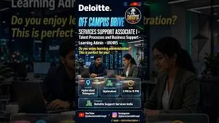 Thumbnail: Deloitte Hiring 🚀 Freshers | Hyderabad | Apply Now