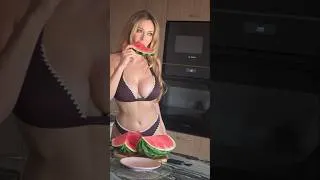 Thumbnail: Lidija Bacic Lille eating watermelon // song: Lubenica(Watermelon)