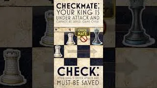 Thumbnail: CHECK & MATE in chess. Learn the difference fast - stop making beginner mistakes #chess #boardgames