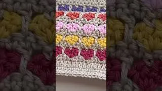Thumbnail: Crochet Heart in Rows   #shorts  #crochethearts