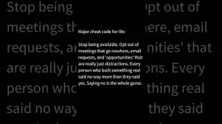 Thumbnail: Major cheat code for life #life #motivation