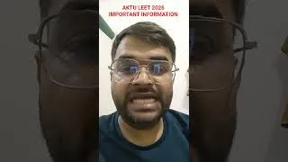 Thumbnail: AKTU LEET 2026 II Important Information @PolytechnicPathshala