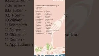 Thumbnail: Dative Verbs in German #dative #german #verbs