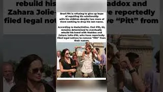Thumbnail: Brad Pitt Refuses to Give Up Hope With Kids Despite Name Changes 😢💔#bradpitt #love #shorts #family