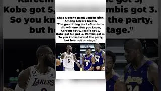 Thumbnail: 😱🏀 Shaq Says LeBron Isn’t Among the Lakers’ Greatest — Fans Are Furious!#lakers #shaq #shorts
