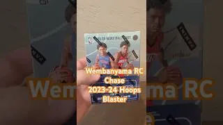 Thumbnail: 2023-24 NBA Hoops Winter Blaster box opening. Searching for Victor Wembanyama Wemby RC.
