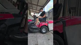Thumbnail: We mow leaves with small tractor :D