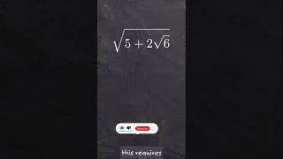 Thumbnail: The Surd Trick You NEED to Know! 🔥 √(5+2√6) = ?