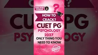 Thumbnail: How to Crack CUET PG Psychology 2027? | LAKSHAY Batch 2027 | Power Within Psychology