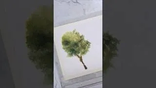 Thumbnail: Watercolor tree painting
