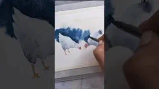 Thumbnail: Easy Hen Watercolor Painting  #watercolor