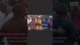Thumbnail: #OsunDecides2026:  Rauf Aregbesola returns to family home after casting ballot amid loud cheers