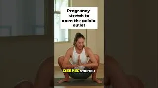 Thumbnail: Deep Pelvic Floor Stretch For Pregnancy #pregnancystretchroutine #pregnancy #prenatalyoga
