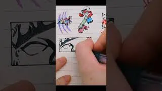 Thumbnail: Drawing Sukuna's Domain Expansion Tattoo with a Pen! 🟥 #shorts