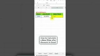 Thumbnail: How to Calculate a New Price after discount in Excel! #excel #accounting #finance