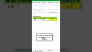 Thumbnail: Let’s calculate discount percentage in Excel! #excel #accounting #finance