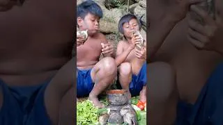 Thumbnail: Big Bite Mouthwatering Primitive Boy Eating Delicious