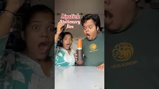 Thumbnail: My Sister Vs Me : Who will make the best Lipstick Shaped Stationery Box #shorts