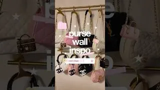 Thumbnail: love my purse wall 🙈🎀👛 #rashellthadoll #roominspo #pinterestroom #roomtour #bedroomgoals