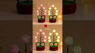 Thumbnail: DIY Pipe Cleaner Flower Lamp! 🌸✨ #shorts #diy #ytshorts