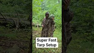 Thumbnail: Fast Tarp Setup For Sudden Thunderstorms #hiking #bushcraft #rain