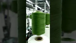Thumbnail: Bamboo Into Green Fabric #bamboo #satisfying #process