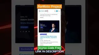 Thumbnail: Portfolio Template with Source Code 🤩 #procoder09 #portfolio #html #css #shorts #website