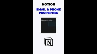 Thumbnail: Notion: Phone and Email Properties 📱