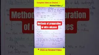 Thumbnail: methods of preparation of nitroalkanes | organic compounds of nitrogen #yt  #viral #shorts #ytshorts