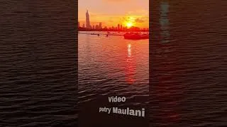 Thumbnail: the sunset is predominantly orange on the beach