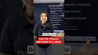 Thumbnail: 2nd PUC Physics Midterm Syllabus OUT! 🚨📚 | Don’t Miss These Chapters! #shorts  #shortsfeed