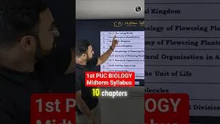 Thumbnail: 📝 1st PUC Biology Midterm Syllabus OUT! 🚨 | Check These Chapters! #shorts #shortsfeed