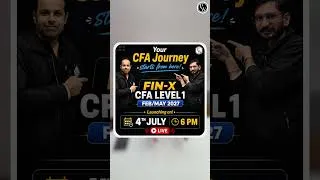 Thumbnail: CFA 2027 New Batch Launch | Complete CFA Course Details, Eligibility & Live Session at 6 PM