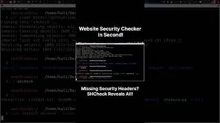 Thumbnail: Website Security Chacker in a seconds #coding #viralreelschallenge #opensource #code #cybersecurity