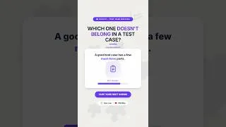 Thumbnail: QA Puzzle: Which One Doesn't Belong in a Test Case? 📝 #QA #SoftwareTesting #Testing #testcode