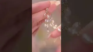 Thumbnail: New Fashion Trend Unique Design Elegant Delicate Long Pearl Tassel Earrings #earrings #pearls