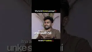 Thumbnail: Why Arvind sir left his 3 crore job at U**cademy??? 🥶 ‼️