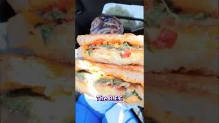 Thumbnail: First Watch B.E.C. Taste Test 💜 Rate this crunch from 1-10 #mukbang #breakfast  #shorts