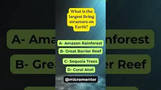 Thumbnail: What is the largest living structure on Earth #earthfacts #facts #biologicalwonders