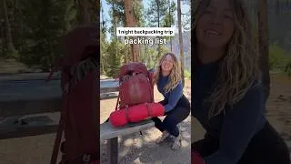 Thumbnail: Packing List: 1 Night Backpacking Trip👇🏻