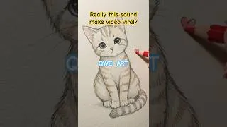 Thumbnail: Viral Drawing video | Cat drawing with viral music #drawing #viralshorts