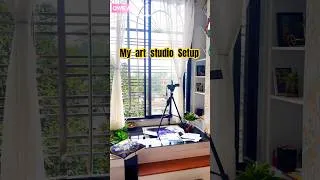 Thumbnail: My Cozy Art Corner & Studio Setup Tour 🌿| QWE ART #studiovlog #artvlog #drawingvlog #artsetup #vlog