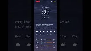 Thumbnail: iOS Weather Animation: Partly Cloudy (Sunset)